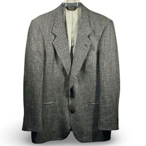 C & R Clothiers Vintage Tweed 2-Button Blazer Size 42 Classic Made in USA